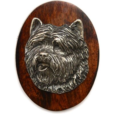 Art-Dog - Cairn Terrier Pin - Drewno - Srebrna głowa - Pin Art-Dog - Cairn Terrier Pin - Drewno - Srebrna głowa - Pin