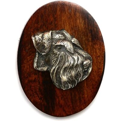 Art-Dog - Schnauzer IV - Drewno - Srebrzona - Pin na wystawę psów Art-Dog - Schnauzer IV - Drewno - Srebrzona - Pin na wystawę psów