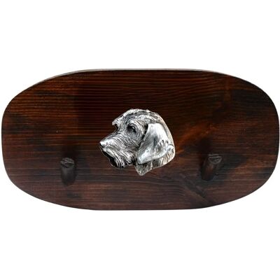 Art-Dog - Dog Wall Hook - Sosna - Srebrny relief psa Art-Dog - Dog Wall Hook - Sosna - Srebrny relief psa