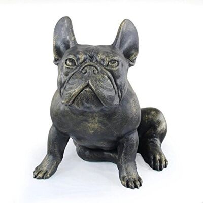 Estatua de perro Bulldog Francés tamaño real para jardín Estatua de perro Bulldog Francés tamaño real para jardín