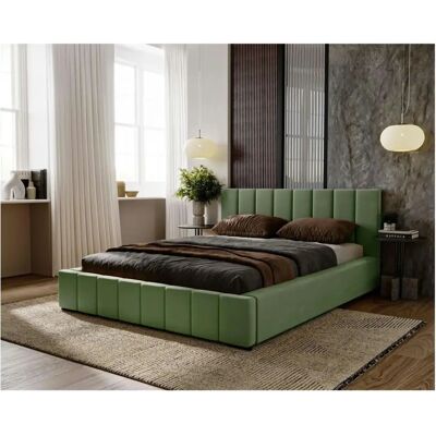 Sconto Grünes Polsterbett - 195x100 cm - Doppelbett Sconto Grünes Polsterbett - 195x100 cm - Doppelbett