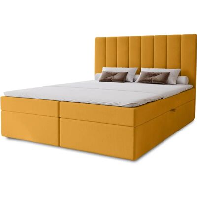 Nero Box Gelb 202x124 Bett - Boxspringbett Nero Box Gelb 202x124 Bett - Boxspringbett