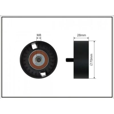 CAFFARO - 199-97SC - Ribbed belt - Timing belt tensioner CAFFARO - 199-97SC - Ribbed belt - Timing belt tensioner