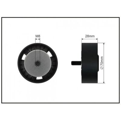 CAFFARO 500223 SC - Tensionator de curea cu dantură întărit CAFFARO 500223 SC - Tensionator de curea cu dantură întărit