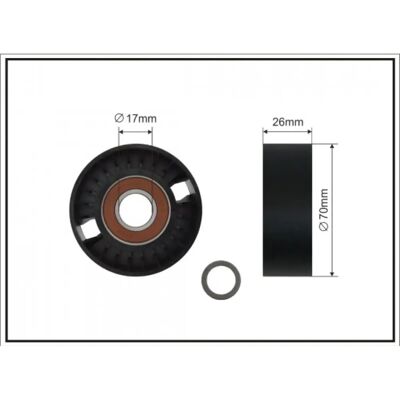 Caffaro Hyundai Kia tensiune de curea V 500396 SC Caffaro Hyundai Kia tensiune de curea V 500396 SC