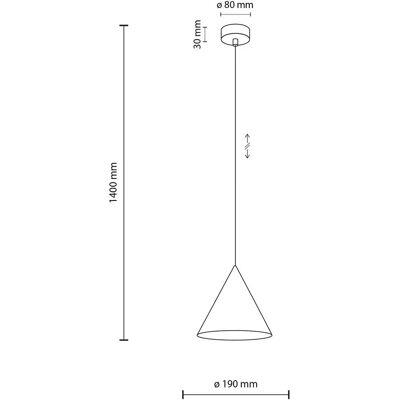 TK Lighting Cono White S Hanglamp - E27 Plafondlamp TK Lighting Cono White S Hanglamp - E27 Plafondlamp