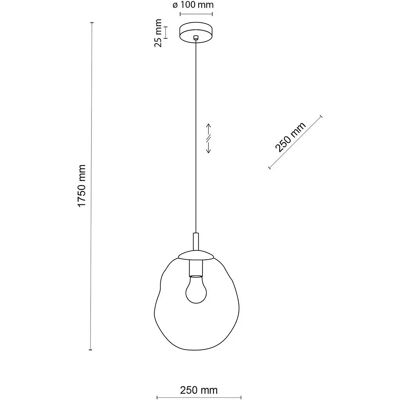Lampa wisząca przeźroczysta Sol Mini - E27, 25cm Lampa wisząca przeźroczysta Sol Mini - E27, 25cm