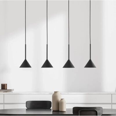 TK Lighting - Cono Bar - Black - 4xGU10 - Lámpara Colgante de Techo TK Lighting - Cono Bar - Black - 4xGU10 - Lámpara Colgante de Techo