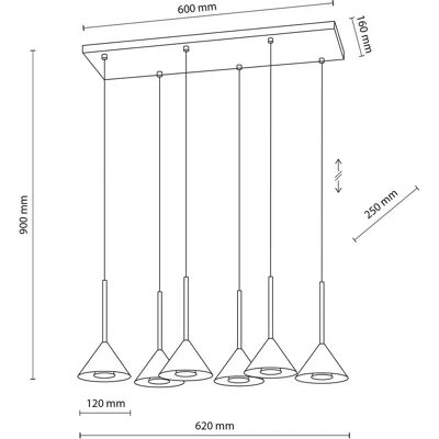 TK Lighting - Cono Bar Pendant - Black - Pendant light TK Lighting - Cono Bar Pendant - Black - Pendant light