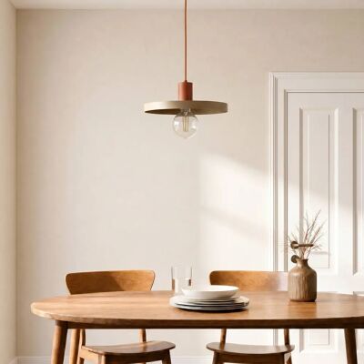 TK Lighting - Sila - Crema - 30cm Domo - Lámpara colgante TK Lighting - Sila - Crema - 30cm Domo - Lámpara colgante