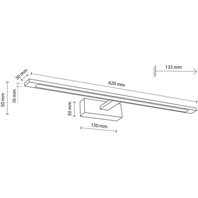 TK Lighting Gallery Bilderlampe Schwarz - LED 20W TK Lighting Gallery Bilderlampe Schwarz - LED 20W
