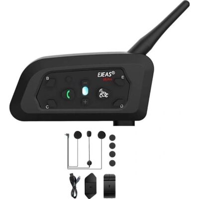 EJEAS V6PRO+ Intercom de moto Bluetooth 5.1 - Intercom EJEAS V6PRO+ Intercom de moto Bluetooth 5.1 - Intercom