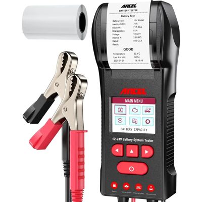 Testeur de Batterie Ancel BST600 - Supporte 12V/24V, Imprimante Intégrée - Publicité Testeur de Batterie Ancel BST600 - Supporte 12V/24V, Imprimante Intégrée - Publicité