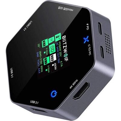 Stacja dokująca Blitzwolf BW-TH16 8-w-1 - USB-C, 100W, 4K HDMI Stacja dokująca Blitzwolf BW-TH16 8-w-1 - USB-C, 100W, 4K HDMI
