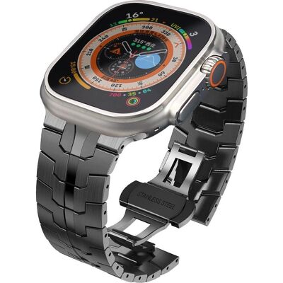 Obudowa ze stali nierdzewnej Tech-Protect dla Apple Watch - Czarna - 42/44/45/49mm Obudowa ze stali nierdzewnej Tech-Protect dla Apple Watch - Czarna - 42/44/45/49mm