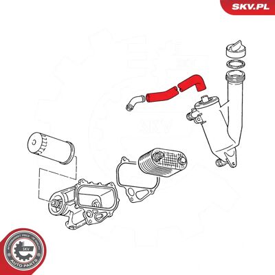 ESEN SKV 54SKV744 Tubo de respiración del motor - Engine Ventilation Tube ESEN SKV 54SKV744 Tubo de respiración del motor - Engine Ventilation Tube