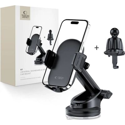 Tech-Protect V7 Auto-Handyhalterung - Universal, 360° drehbar, Teleskoparm Tech-Protect V7 Auto-Handyhalterung - Universal, 360° drehbar, Teleskoparm