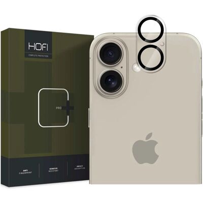 Protection d'objectif Hofi Cam Pro+ pour iPhone 16/16 Plus - Transparent / Noir - Publicité Protection d'objectif Hofi Cam Pro+ pour iPhone 16/16 Plus - Transparent / Noir - Publicité