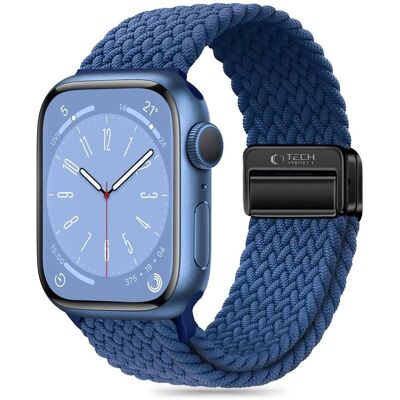 Nylonrem til Apple Watch - Montego Blue - Kompatibel med Series 4-9, Ultra 1/2 Nylonrem til Apple Watch - Montego Blue - Kompatibel med Series 4-9, Ultra 1/2