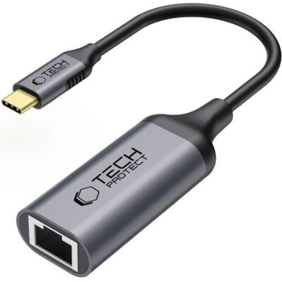 Adattatore UltraBoost Tech-Protect - Type-C a Ethernet RJ45 - 1Gbps Adattatore UltraBoost Tech-Protect - Type-C a Ethernet RJ45 - 1Gbps