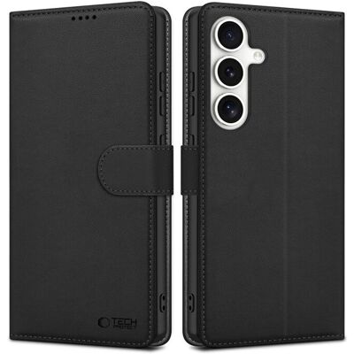 Tech-Protect - Galaxy S25 - Fekete - Környezetbarát bőr - Wallet Case Tech-Protect - Galaxy S25 - Fekete - Környezetbarát bőr - Wallet Case