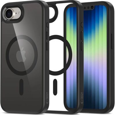 Tech-Protect iPhone 16e Läpinäkyvä/musta MagSafe-kotelo - Älypuhelimen suojus Tech-Protect iPhone 16e Läpinäkyvä/musta MagSafe-kotelo - Älypuhelimen suojus