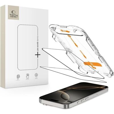 Tech-Protect IPHONE 16 PRO Schwarzer Bildschirmschutz Tech-Protect IPHONE 16 PRO Schwarzer Bildschirmschutz