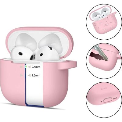 Rødt silikoncover til Apple AirPods 4 - Trådløse øretelefoner Rødt silikoncover til Apple AirPods 4 - Trådløse øretelefoner