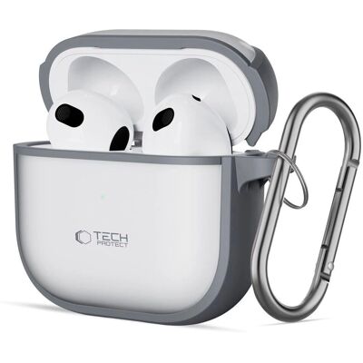 Coque Tech-Protect AirPods 4 Grise - Écouteurs sans fil - Publicité Coque Tech-Protect AirPods 4 Grise - Écouteurs sans fil - Publicité