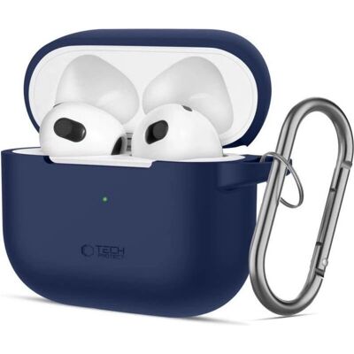 Apple AirPods 3 Tech-Protect Silikon-Haken Navy Blue - Kopfhörer Apple AirPods 3 Tech-Protect Silikon-Haken Navy Blue - Kopfhörer