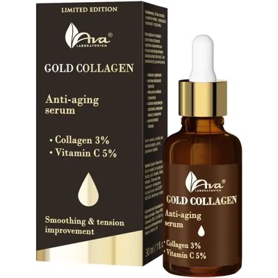 Sérum Collagène Or 24K de Ava Laboratorium - Anti-âge, Hydratant, 30ml - Publicité Sérum Collagène Or 24K de Ava Laboratorium - Anti-âge, Hydratant, 30ml - Publicité