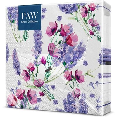 Serviette Déjeuner Lavande Paw Flower - 33cm, 3 Pli, 20 pcs Serviette Déjeuner Lavande Paw Flower - 33cm, 3 Pli, 20 pcs