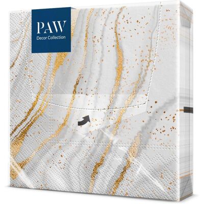 Paw Marmor Doré 3-Couches Serviette de Déjeuner - Serviette de Déjeuner Paw Marmor Doré 3-Couches Serviette de Déjeuner - Serviette de Déjeuner