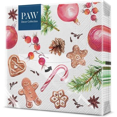 PAW Serviettes - Empreinte de patte - 33cm - Serviettes PAW Serviettes - Empreinte de patte - 33cm - Serviettes
