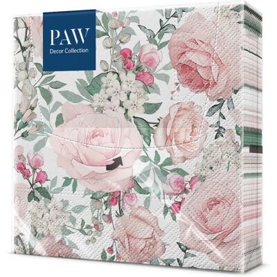 Collection Paw Decor Rose Serviette de Déjeuner - Serviette de Déjeuner Collection Paw Decor Rose Serviette de Déjeuner - Serviette de Déjeuner
