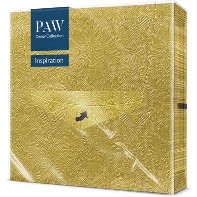 Paw Inspiration Serviette en lin dorée 33cm - Déjeuner Type de produit Paw Inspiration Serviette en lin dorée 33cm - Déjeuner Type de produit