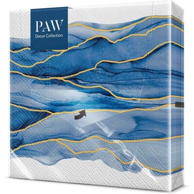 PAW WatercolorWaves Serviette déjeuner 3 plis - Serviette PAW WatercolorWaves Serviette déjeuner 3 plis - Serviette