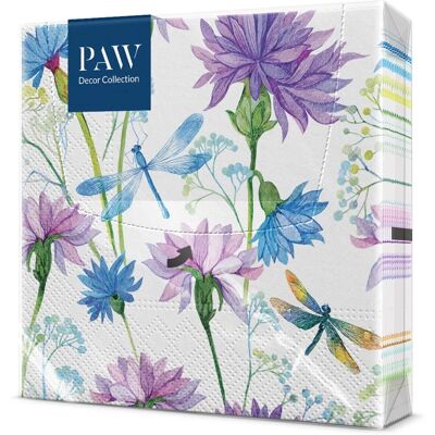 Serviette de Déjeuner Imprimée Fleur de Patte - 33cm Serviette de Déjeuner Imprimée Fleur de Patte - 33cm