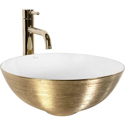 Miska naścienna REA Stella Gold Brush - Ceramika Sanitarna Miska naścienna REA Stella Gold Brush - Ceramika Sanitarna