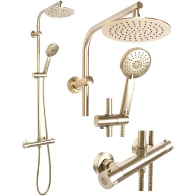 Rea Bliss Brush Gold - Ensemble de Douche Thermostatique Rea Bliss Brush Gold - Ensemble de Douche Thermostatique