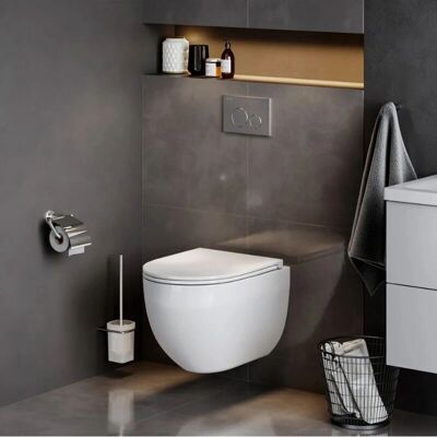 Rea Wand-WC Rimless Carlo Mini Tornado - Toilet Rea Wand-WC Rimless Carlo Mini Tornado - Toilet