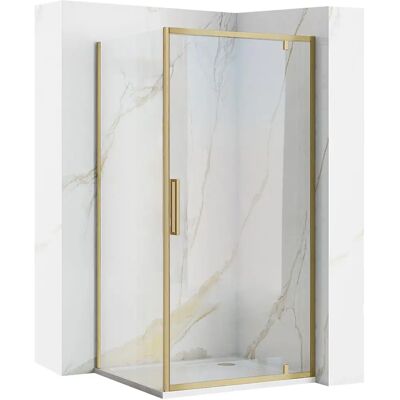 REA Rapid Swing Geborsteld Goud 90x90 Douchecabine REA Rapid Swing Geborsteld Goud 90x90 Douchecabine