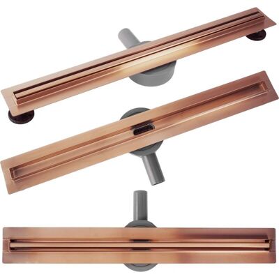 REA - Lineaarinen viemäri Neox Slim Pro harjattu kuparipinta - 90cm REA - Lineaarinen viemäri Neox Slim Pro harjattu kuparipinta - 90cm