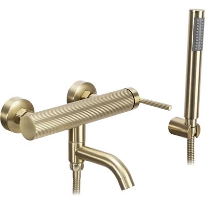 Rea Argón Brushed Gold Bathtub Faucet - Bath Fitting Rea Argón Brushed Gold Bathtub Faucet - Bath Fitting