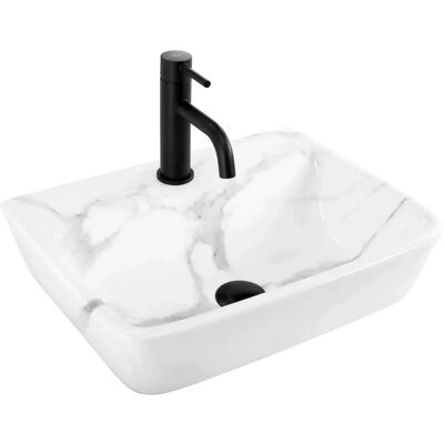 Lave-mains REA Altea Cloudy imitation pierre - Lavabo - Publicité Lave-mains REA Altea Cloudy imitation pierre - Lavabo - Publicité