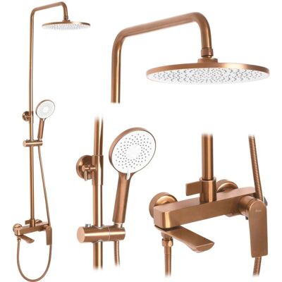Rea Avalon Harjattu kuparinen - Suihku setti rain shower & kylpyamme Rea Avalon Harjattu kuparinen - Suihku setti rain shower & kylpyamme