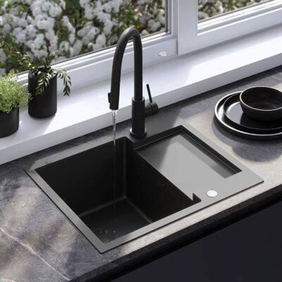 REA - PAUL BLACK - 600x480x185 - Fregadero REA - PAUL BLACK - 600x480x185 - Fregadero