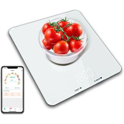 Media-Tech Weiße Küchenwaage - 5kg - LCD-Anzeige Media-Tech Weiße Küchenwaage - 5kg - LCD-Anzeige
