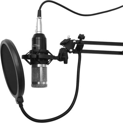Media-Tech MT397S Schwarzes Mikrofon - Studio & Streaming Mikrofon Media-Tech MT397S Schwarzes Mikrofon - Studio & Streaming Mikrofon