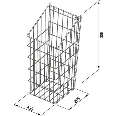 Werkstarck - Drahtkorb - Weiß - 600x255x435 mm - Basket Werkstarck - Drahtkorb - Weiß - 600x255x435 mm - Basket
